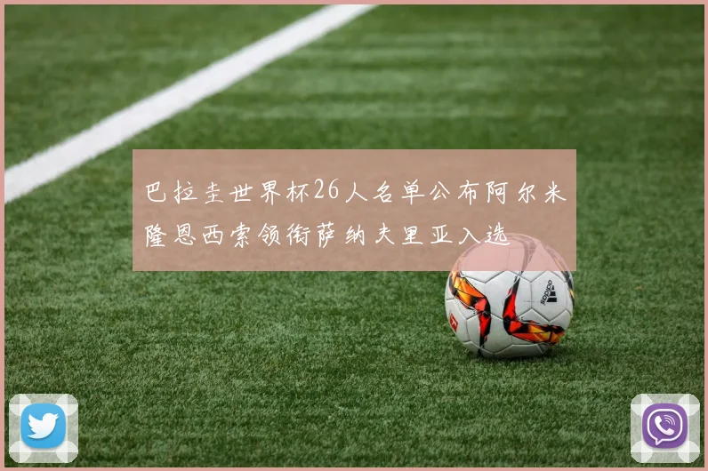 巴拉圭世界杯26人名单公布阿尔米隆恩西索领衔萨纳夫里亚入选